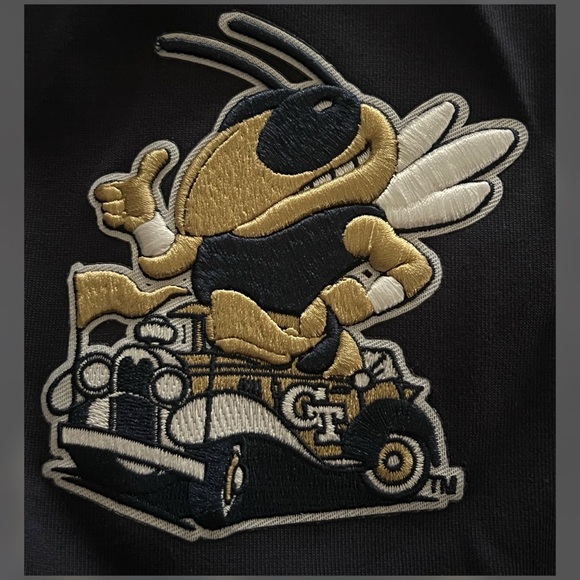 Men's Pro Standard Navy Georgia Tech Yellow Jackets Pullover Hoodie Size XL - Picture 4 of 12